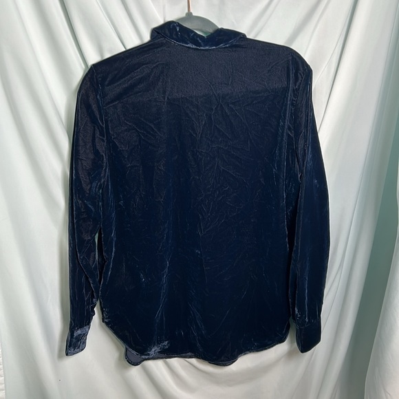 GAP velvet Boyfriend Shirt - Medium - New - Picture 8 of 9
